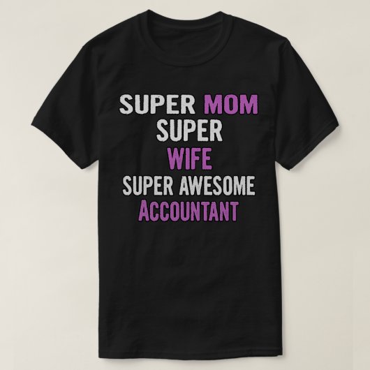 Supermam vrouw accountant t-shirt (Design voorkant)