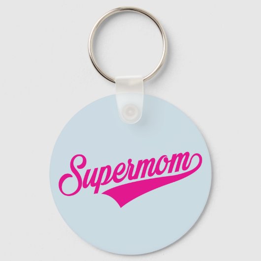 Supermama (blauw) - sleutelhanger (Voorkant)
