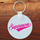 Supermama (blauw) - sleutelhanger (Voorkant)