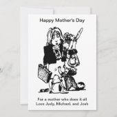 Supermama doet het allemaal fijn Moederdag Kaart (Voorkant)