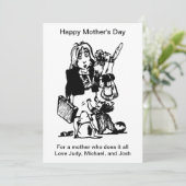 Supermama doet het allemaal fijn Moederdag Kaart (Staand voorkant)