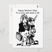 Supermama: Een moeder die alles doet Briefkaart (Voorkant / Achterkant)