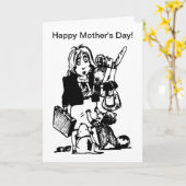 Supermama: Een moeder die alles doet Kaart (Gele Bloem)