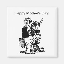 Supermama: Een moeder die alles doet Magneet