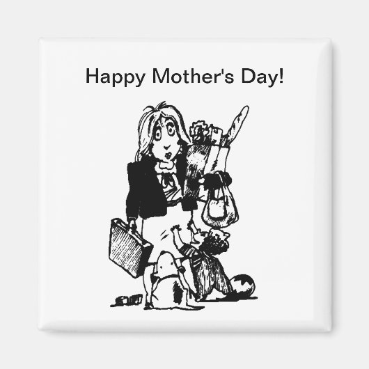 Supermama: Een moeder die alles doet Magneet (Voorkant)