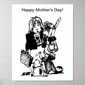 Supermama Happy Moederdag Small Poster (Voorkant)