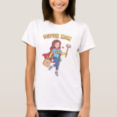 Supermama met Cape Funny Moederdag T-shirt (Voorkant)