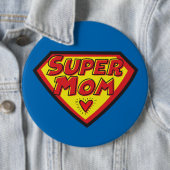 Supermama-symbool - ronde button 6,0 cm (In situ)