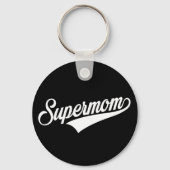 Supermama (zwart) - sleutelhanger (Voorkant)