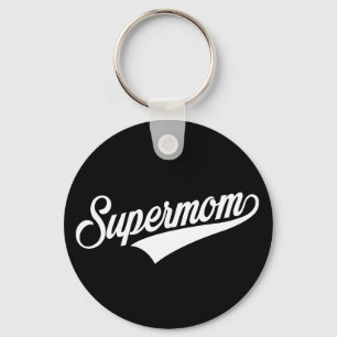 Supermama (zwart) - sleutelhanger
