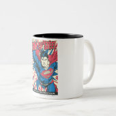 Superman 12 tweekleurige koffiemok (Voorkant rechts)
