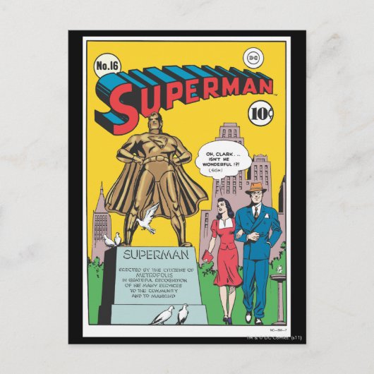 Superman #16 briefkaart (Voorkant)