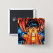 Superman #218 aug 05 vierkante button 5,1 cm (Voorkant /achterkant)