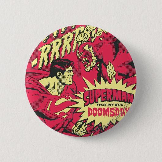 Superman 38 ronde button 5,7 cm (Voorkant)