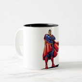 Superman 3 tweekleurige koffiemok (Voorkant links)