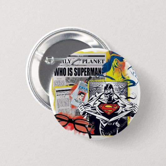 Superman 41 ronde button 5,7 cm (Voorkant /achterkant)