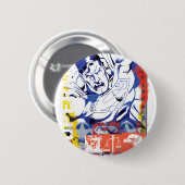Superman 43 ronde button 5,7 cm (Voorkant /achterkant)