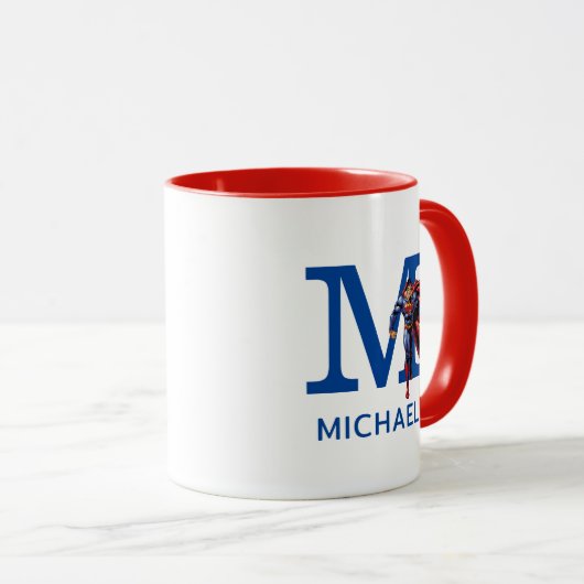 Superman 47 | Uw monogram en naam toevoegen Mok (Voorkant rechts)