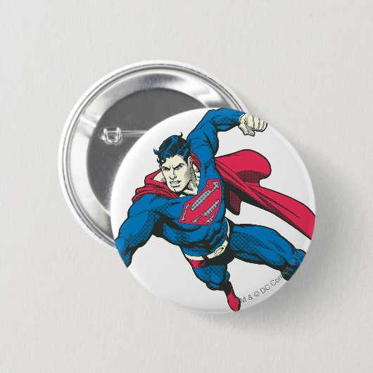 Superman 4 ronde button 5,7 cm (Voorkant /achterkant)