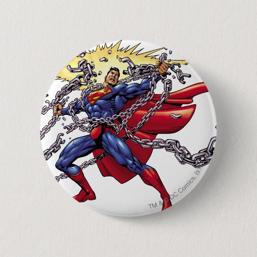 Superman 52 ronde button 5,7 cm (Voorkant)