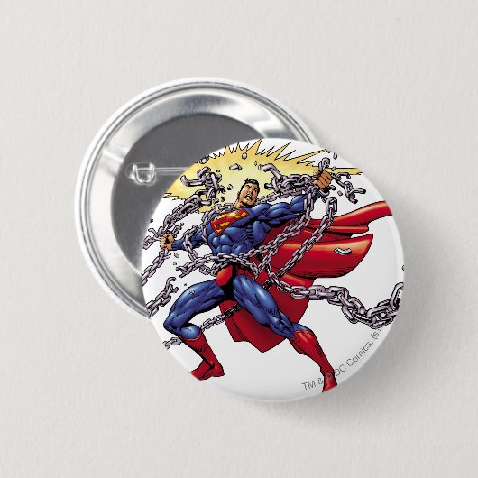 Superman 52 ronde button 5,7 cm (Voorkant /achterkant)