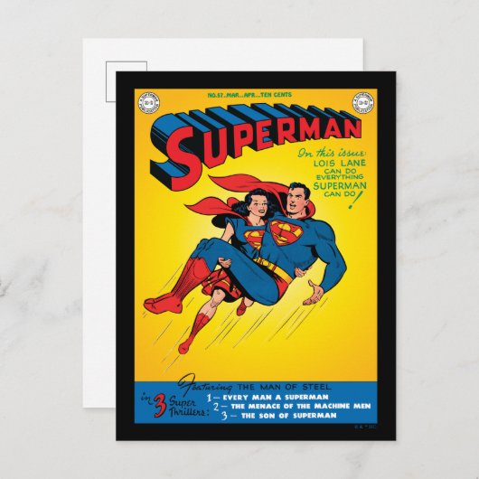 Superman #57 briefkaart (Voorkant / Achterkant)