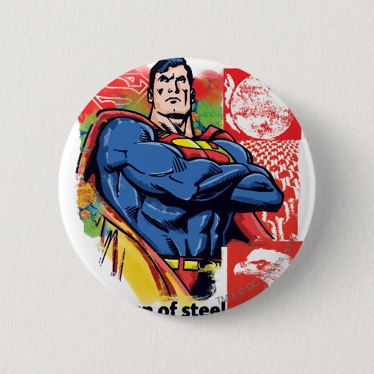 Superman 58 ronde button 5,7 cm (Voorkant)
