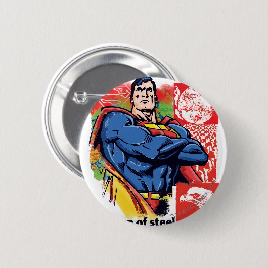 Superman 58 ronde button 5,7 cm (Voorkant /achterkant)
