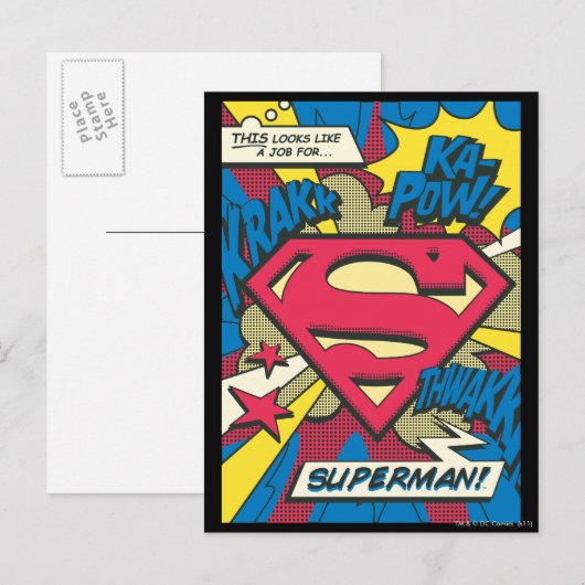 Superman 66 briefkaart (Voorkant / Achterkant)
