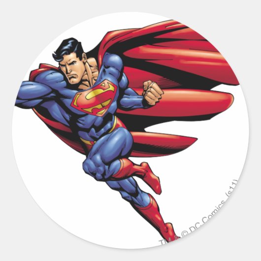 Superman 73 ronde sticker (Voorkant)