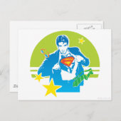 Superman 80-stijl briefkaart (Voorkant / Achterkant)
