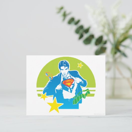 Superman 80-stijl briefkaart (Staand voorkant)
