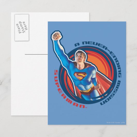 Superman A-missie zonder einde Briefkaart (Voorkant / Achterkant)