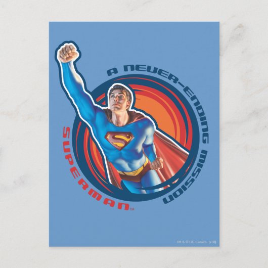 Superman A-missie zonder einde Briefkaart (Voorkant)