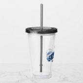 Superman aan de overkant van het Wereldbol Acryl Drinkbeker (Rechts)