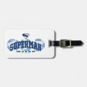 Superman aan de overkant van het Wereldbol Bagagelabel (Voorkant horizontaal)