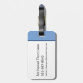 Superman aan de overkant van het Wereldbol Bagagelabel (Achterkant verticaal)