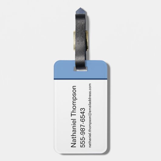 Superman aan de overkant van het Wereldbol Bagagelabel (Achterkant verticaal)