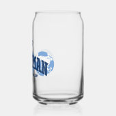 Superman aan de overkant van het Wereldbol Blikvorm Glas (Links)