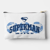 Superman aan de overkant van het Wereldbol Etui (Achterkant)