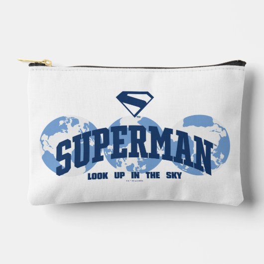 Superman aan de overkant van het Wereldbol Etui (Voorkant)