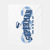 Superman aan de overkant van het Wereldbol Fleece Deken (Voorkant)