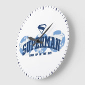 Superman aan de overkant van het Wereldbol Grote Klok (Hoek)