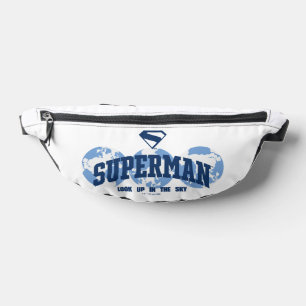 Superman aan de overkant van het Wereldbol Heuptasje