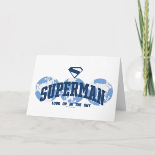 Superman aan de overkant van het Wereldbol Kaart