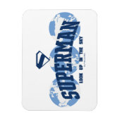 Superman aan de overkant van het Wereldbol Magneet (Verticaal)