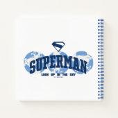 Superman aan de overkant van het Wereldbol Notitieboek (Achterkant)