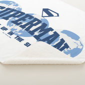 Superman aan de overkant van het Wereldbol Sherpa Deken (3/4)