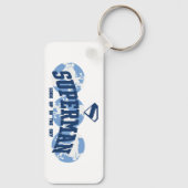 Superman aan de overkant van het Wereldbol Sleutelhanger (Achterkant)