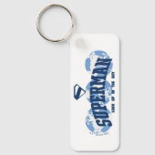 Superman aan de overkant van het Wereldbol Sleutelhanger (Voorkant)